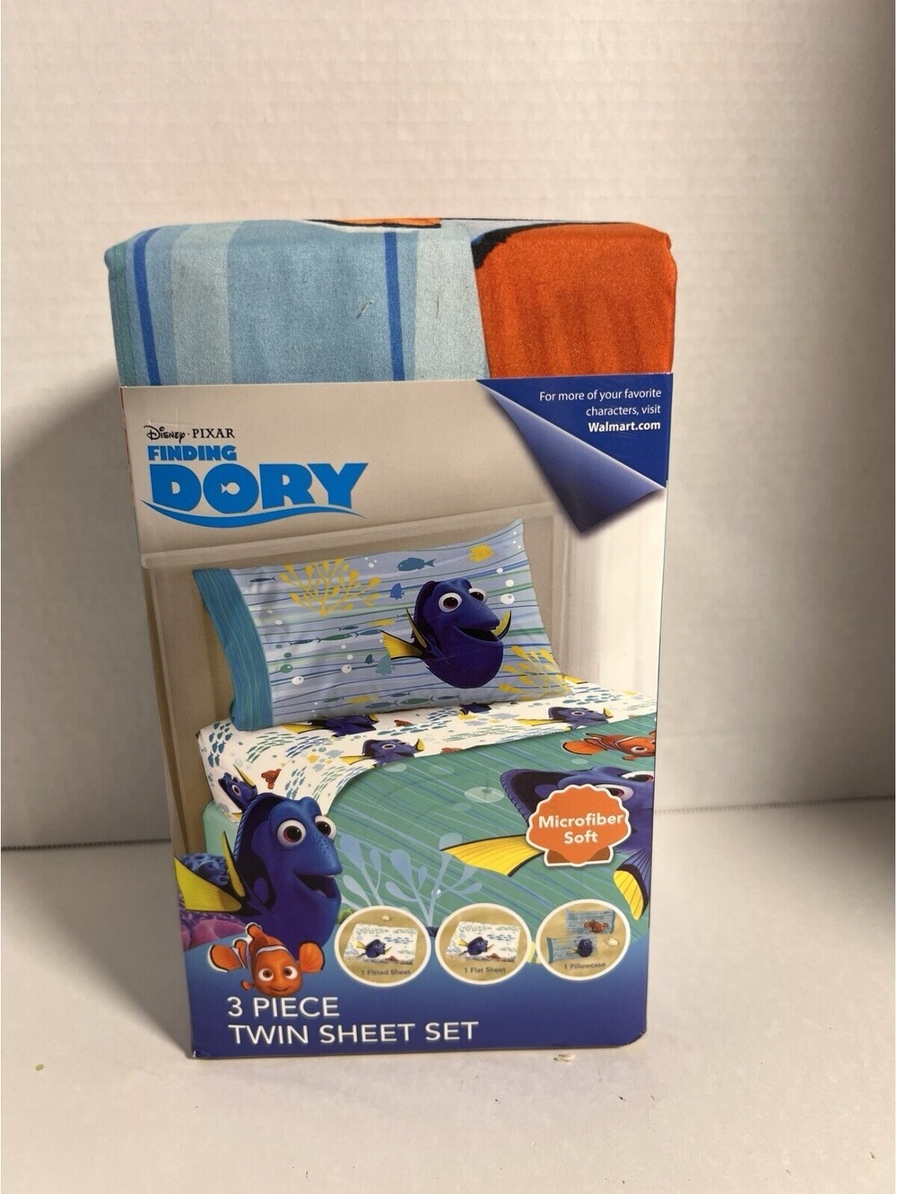 Disney Pixar Finding Dory Twin Sheet Set 3-Piece Jay Franco New Dory Nemo